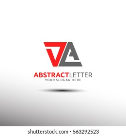 Abstract Letter Logo Template in Initial VA. Vector illustration