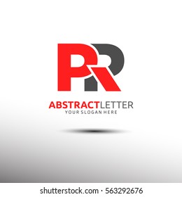 Abstract Letter Logo Template in Initial PR. Vector illustration