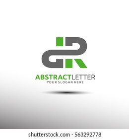 Abstract Letter Logo Template in Initial DR. Vector illustration