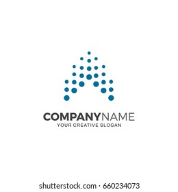Abstract Letter Logo Template initial A