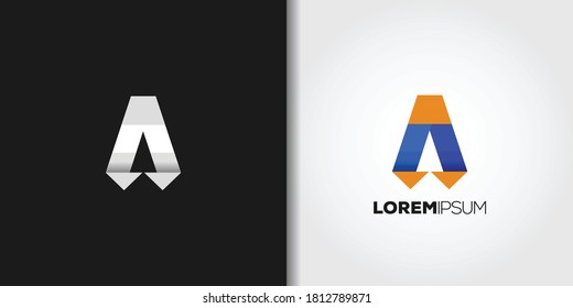 letra abstracta un vector de conjunto de plantillas de logotipo