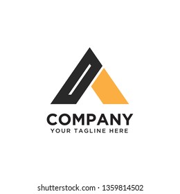 abstract letter A logo template, vector file eps 10, text and color is easy to edit