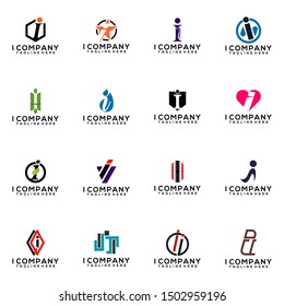 Abstract Letter I Logo Template Vector. Alphabet Logo Concept