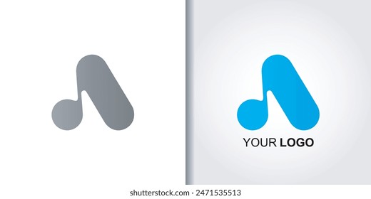 abstract letter a logo template vector