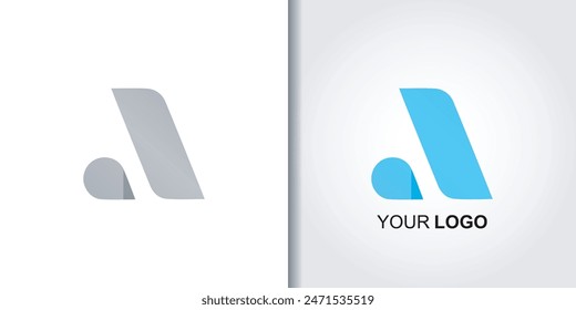 abstract letter a logo template vector