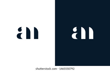 Abstract letter AN logo. This logo icon incorporate with abstract shape in the creative way. It look like letter AN. It will be suitable for Which company name start AN.