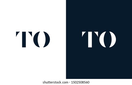 Abstract letter TO logo. This logo icon incorporate with abstract shape in the creative way. It look like letter T and O.