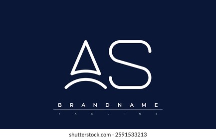 AS Abstract letter logo. This logo icon incorporate with abstract shape in the creative way