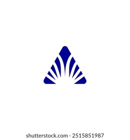 abstract letter A logo triangle vector design template