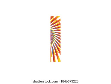 Diseño de vectores con logotipo de la letra abstracta I 