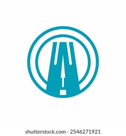 Abstract letter A logo vector design in circle. Perfect for corporate branding or business presentations.
