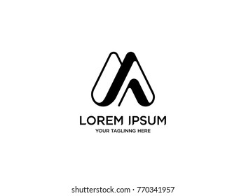 Abstract letter a logo vector. symbol icon design template.