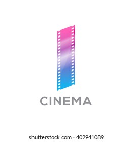 Abstract letter I logo for videotape film production
