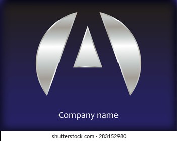 Abstract letter A logo.Alphabet logo design.Vector template.