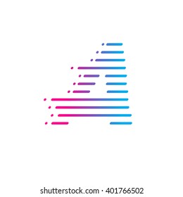 Abstract letter A logo,fast speed, moving,delivery,Digital