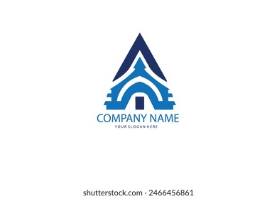 Abstract letter A logotype. Modern logo idea sign. Universal emblem vector icon.