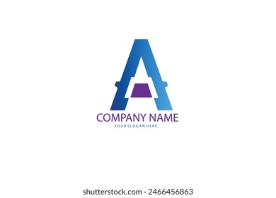 Abstract letter A logotype. Modern logo idea sign. Universal emblem vector icon.