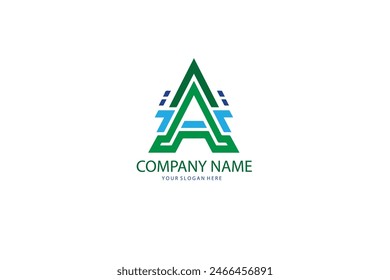 Abstract letter A logotype. Modern logo idea sign. Universal emblem vector icon.
