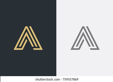 Abstract Letter A Logotype. Modern Logo Idea Sign. Universal Emblem Vector Icon.