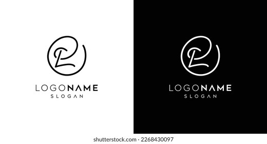 Abstract letter LP, EP or eP logo, Letter PL vector logo design