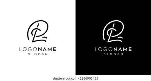 Abstract letter LP logo, Letter PL vector logo design template