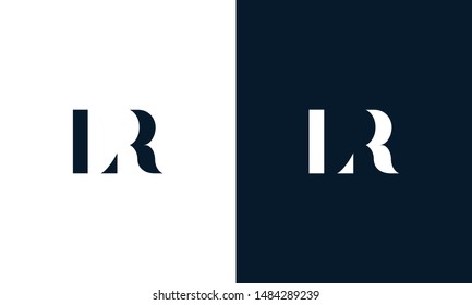 Abstract letter LR logo. This logo icon incorporate with abstract shape in the creative way.
