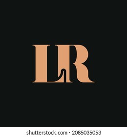 Abstract letter LR logo. This logo icon incorporate with abstract shape in the creative way. Professional trendy premium Business logo