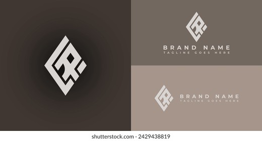 Abstract letter LR or RL logo. Luxury, simple, stylish, and elegant LR logo design in silver color isolated on brown backgrounds. Letter LR logo applied for real estate company logo design inspiration