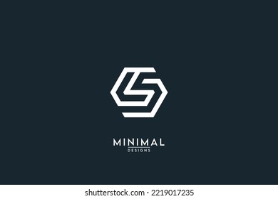 Abstract letter LS, SL, L, S Logo Design Vector Template Element.