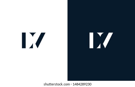 Abstract Letter Lv Logo This Logo Stock Vector (Royalty Free ...