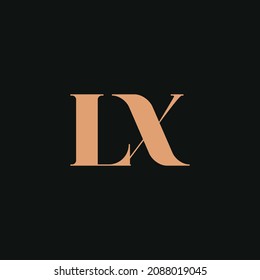 Abstract letter LX logo. This logo icon incorporate with abstract shape in the creative way. Professional trendy premium Business logo
