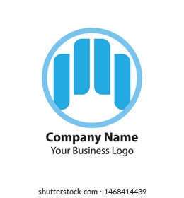 abstract letter M business logo