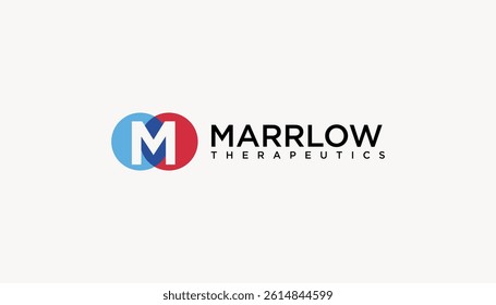 Abstract Letter M DNA Biology Logo Concept. Creative Science, Laboratory and Biotechnology Vector Icon.