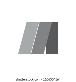 abstract letter m gradient design logo