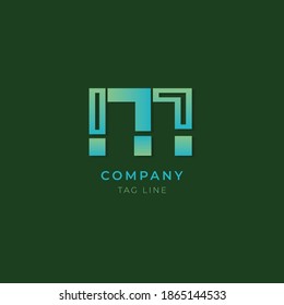 Logotipo de gradiente de la letra abstracta M