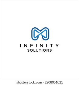 abstract letter M infinity logo design vector