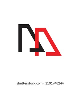 abstract letter m linked lines design logo vector