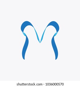 abstract letter M logo