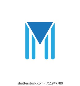 abstract letter M logo