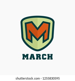 Abstract letter M logo design template. Modern, dynamic, unique icon, element for your graphic