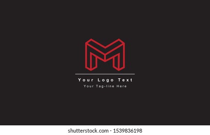 Abstract letter M logo design. Creative,Premium Minimal emblem design template. Graphic Alphabet Symbol for Corporate
Business Identity. Initial MM vector element
