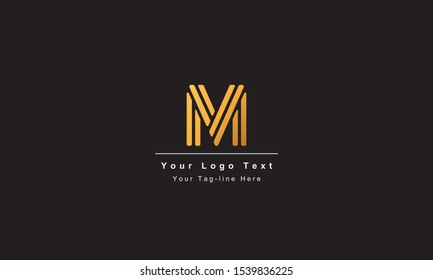 Abstract letter M logo design. Creative,Premium Minimal emblem design template. Graphic Alphabet Symbol for Corporate
Business Identity. Initial MM vector element