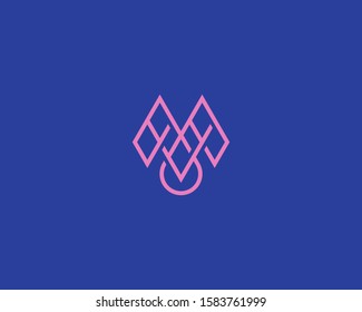 Abstract letter M logo design. Linear creative monogram symbol. Universal elegant vector icon.