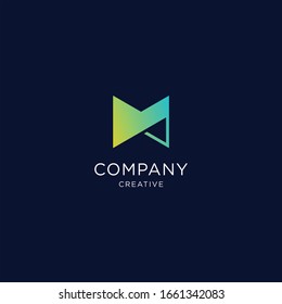 Abstract letter M Logo Design vector logotype . Line creative simple logo design template. Universal geometric symbol