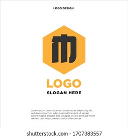 Abstract letter M logo design template. Colorful creative hexagon sign. Universal vector icon.