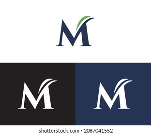 Abstrakter Buchstabe M Logo Design. Design-Vorlage für kreative, Premium-Minimal-Embleme
