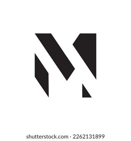 vector de diseño del logotipo M de letra abstracta aislado en fondo blanco.