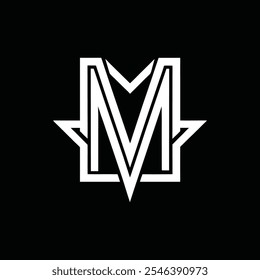 Diseño Abstractas del logotipo de la letra M, monograma editable