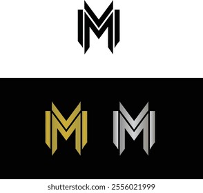 Abstract letter M logo design