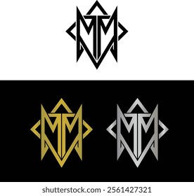 Abstract letter M logo design